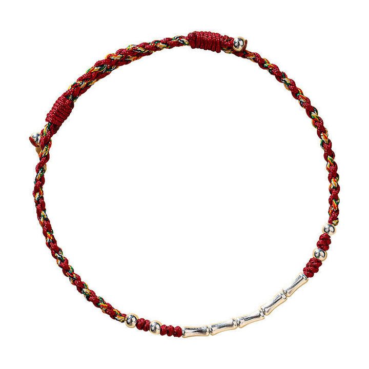 Handwoven Multicolor Bamboo Cord Bracelet — view 5