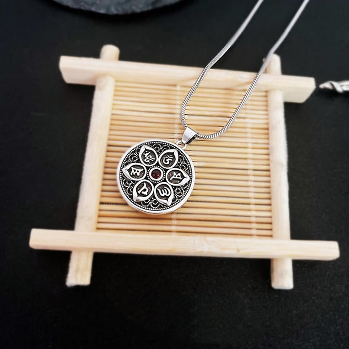 Buddha Stones Tibetan Om Mani Padme Hum Purity Necklace Pendant Necklaces & Pendants BS 5