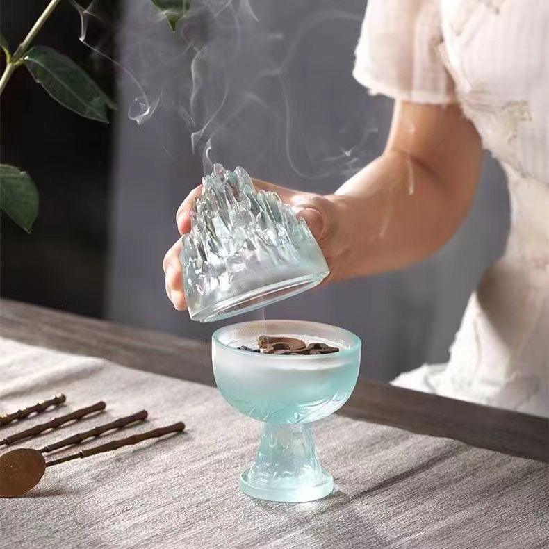 Handcrafted BOSHAN Colored Glaze Incense Burner