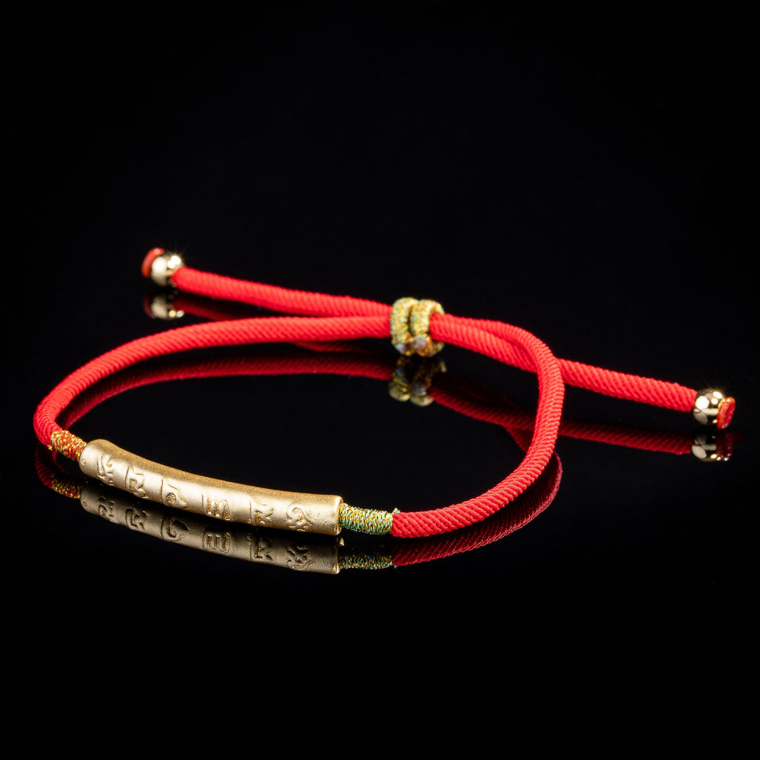 Tibetisches Rotarmband – Buddhistischer Glücksbringer