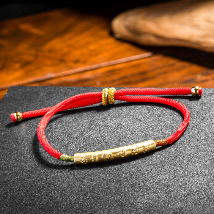 Tibetisches Rotarmband – Buddhistischer Glücksbringer
