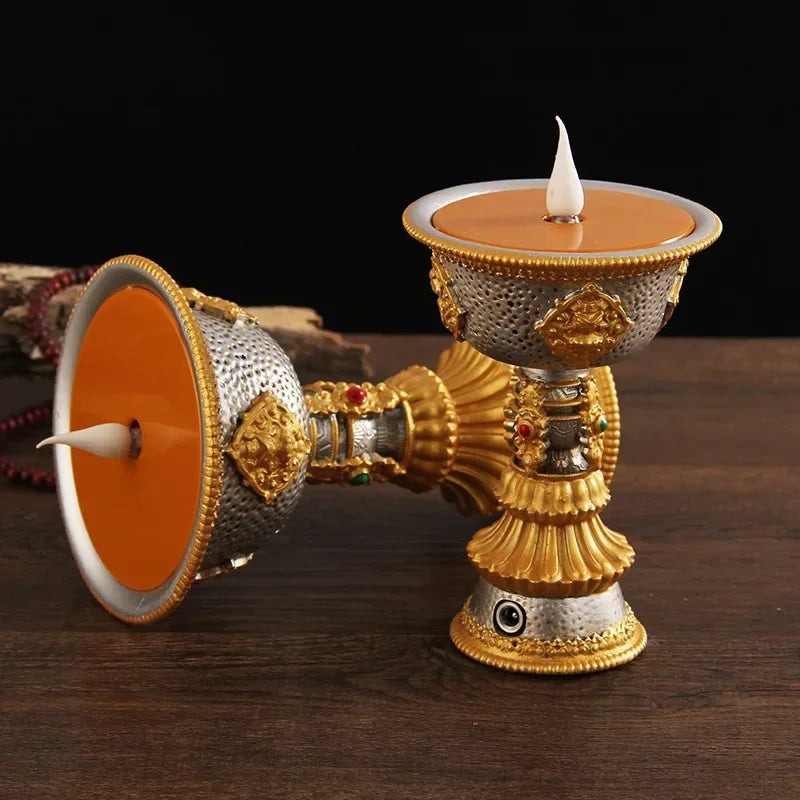 Tibetan Electronic Led Candle Butter Lamp