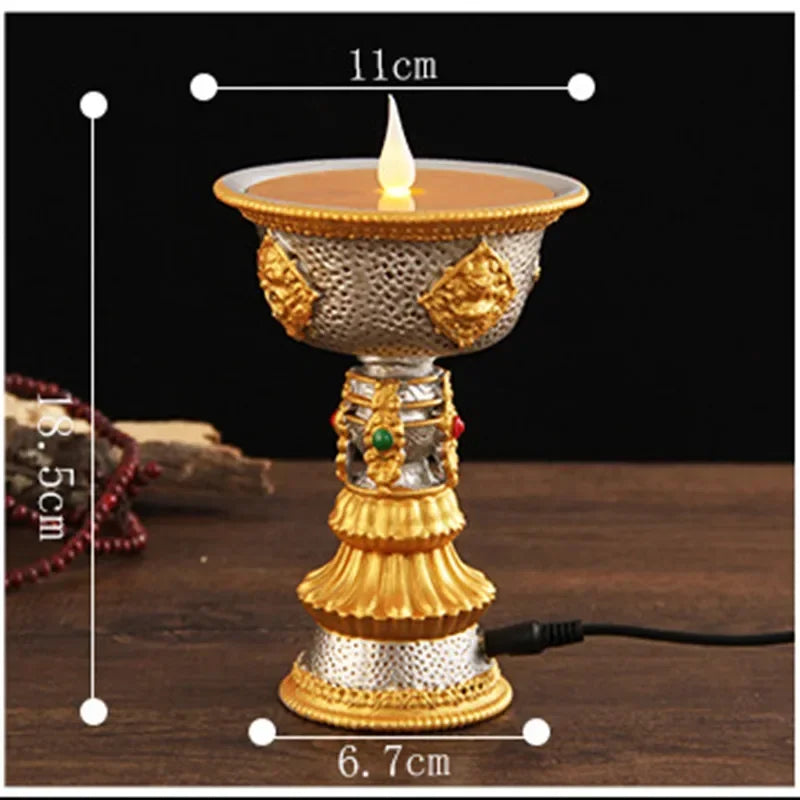 Tibetan Electronic Led Candle Butter Lamp