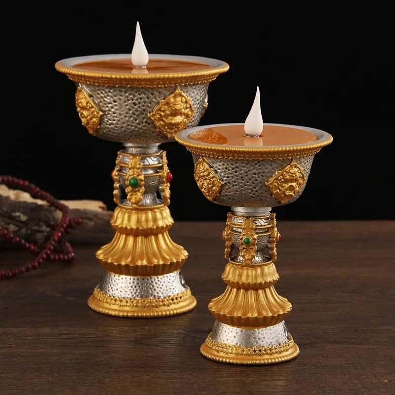 Tibetan Electronic Led Candle Butter Lamp