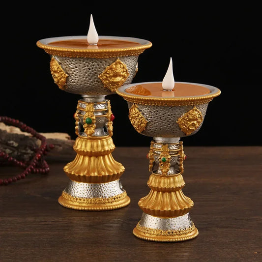 Tibetan Electronic Led Candle Butter Lamp