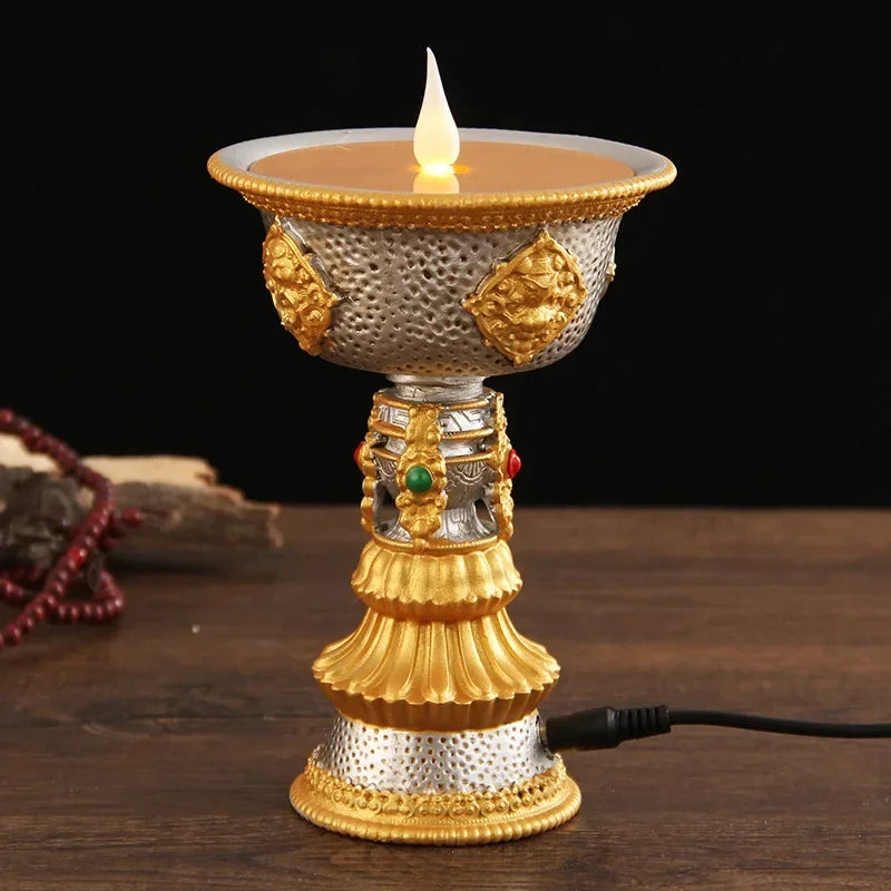 Tibetan Electronic Led Candle Butter Lamp