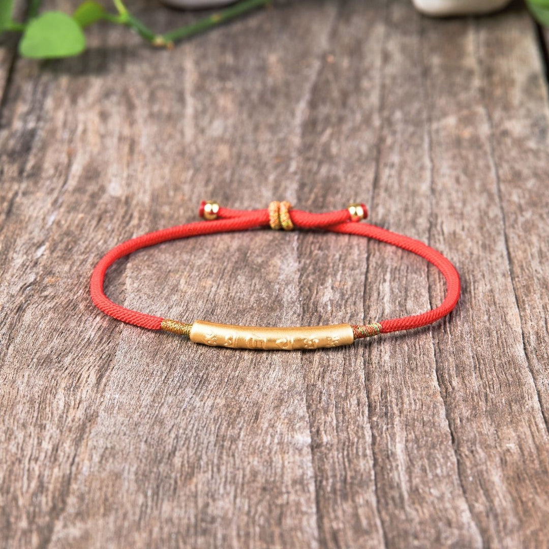 Tibetisches Rotarmband – Buddhistischer Glücksbringer
