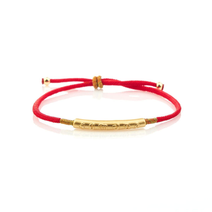 Tibetisches Rotarmband – Buddhistischer Glücksbringer
