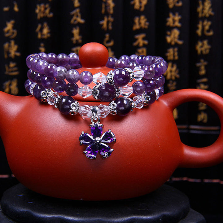 Tibetan amethyst mala bracelet — view 4