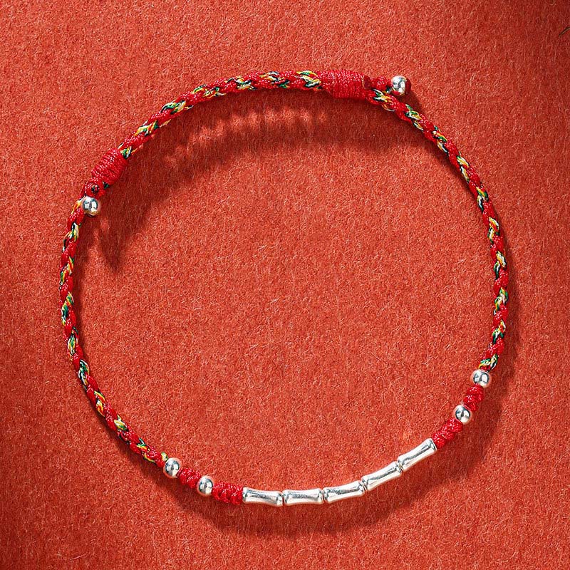 Handwoven Multicolor Bamboo Cord Bracelet — view 7