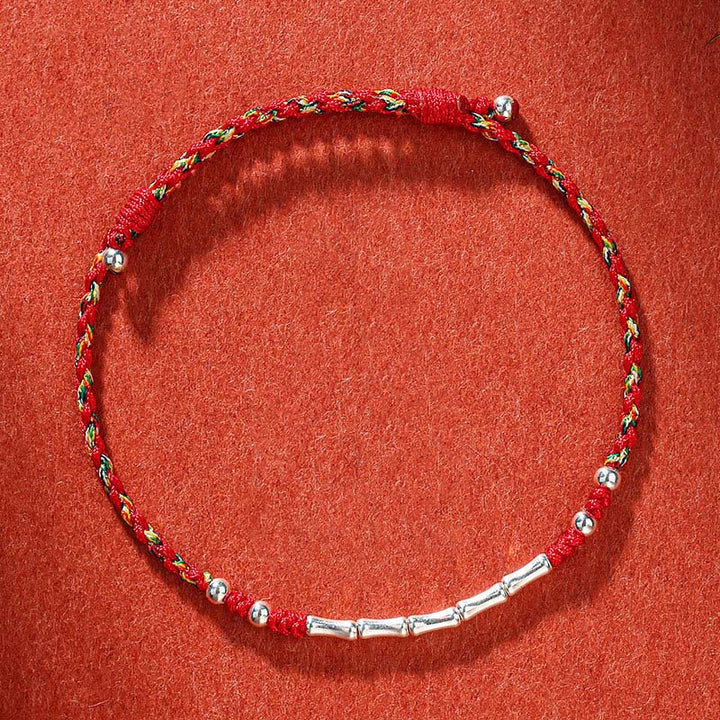 Handwoven Multicolor Bamboo Cord Bracelet — view 7