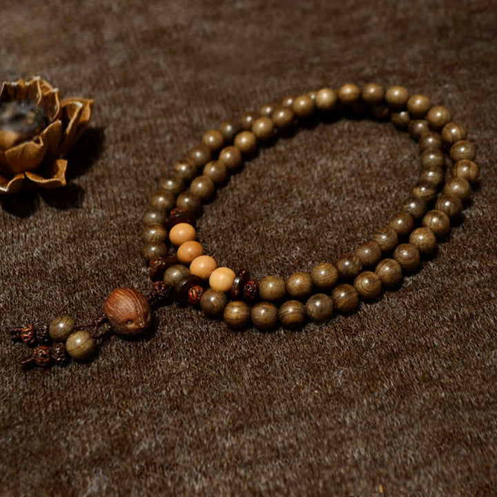 Tibetan sandalwood charm mala bracelet — view 4