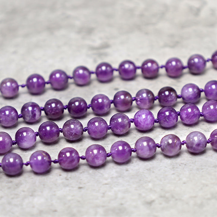 Tibetan 108-bead mala necklace — view 3