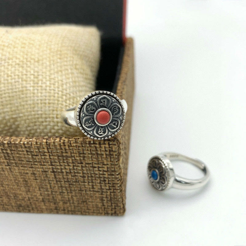 Tibetan mantra rotatable ring — view 22