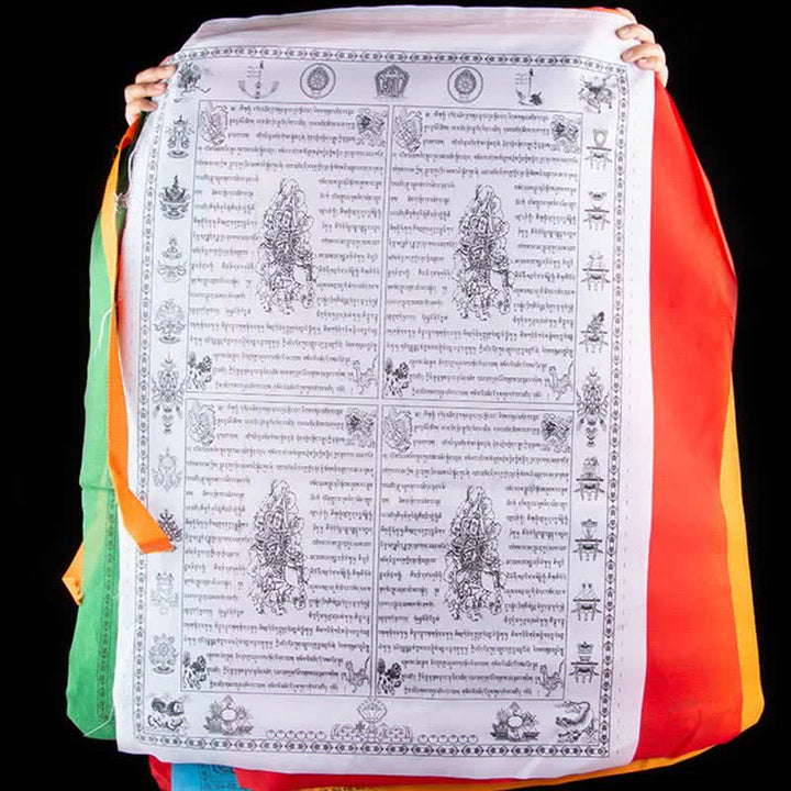 Five-color Windhorse prayer flags — view 8