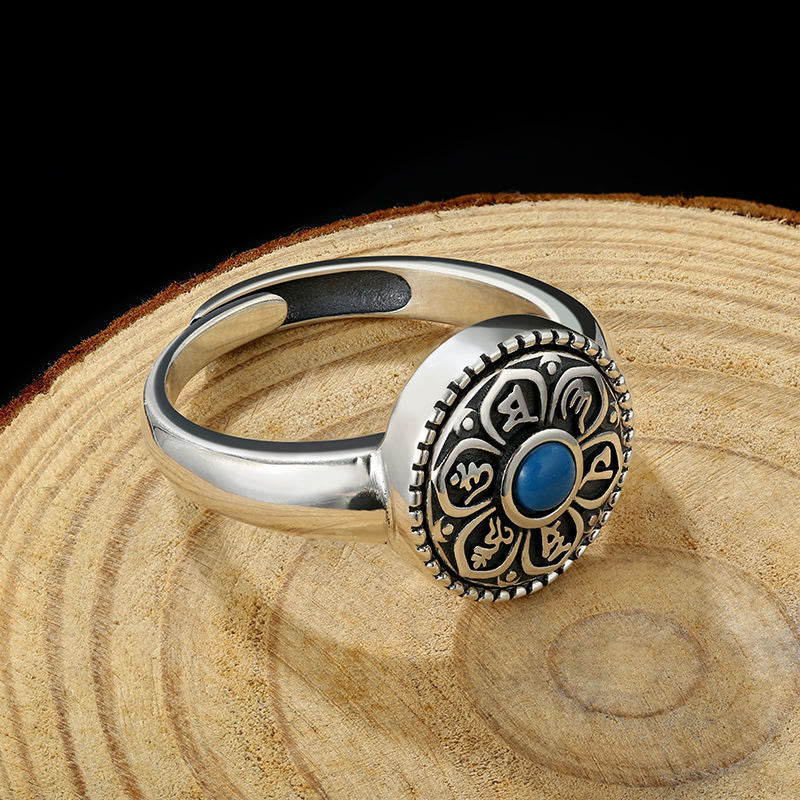 Tibetan mantra rotatable ring — view 12