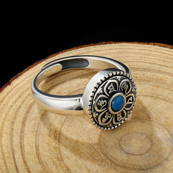 Tibetan mantra rotatable ring — view 12