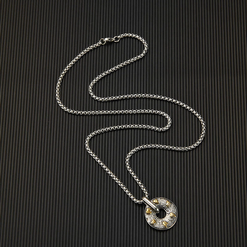 Om Mani Padme Hum peace buckle necklace — view 6
