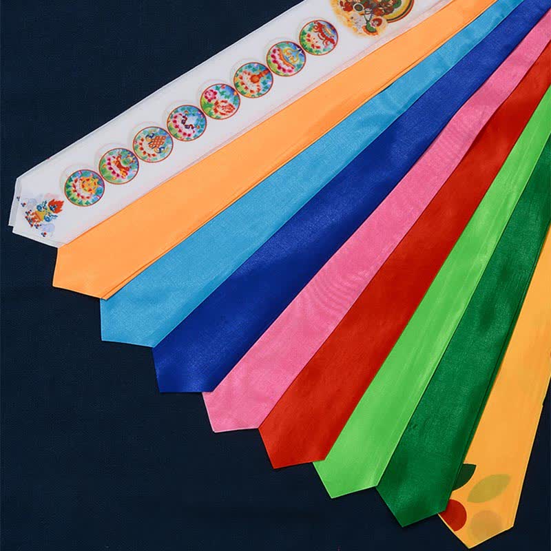 Eight Auspicious Symbols prayer flag arrow — view 4