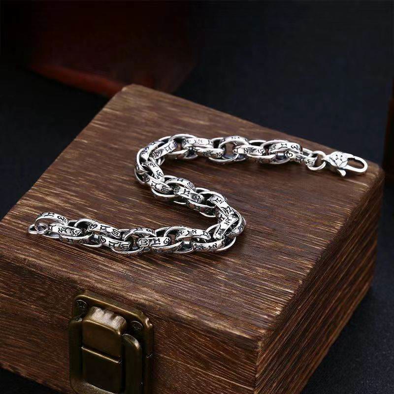 Tibetan copper mantra buckle bracelet — view 3