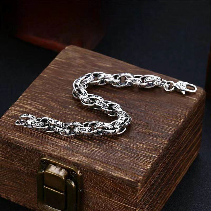 Tibetan copper mantra buckle bracelet — view 3