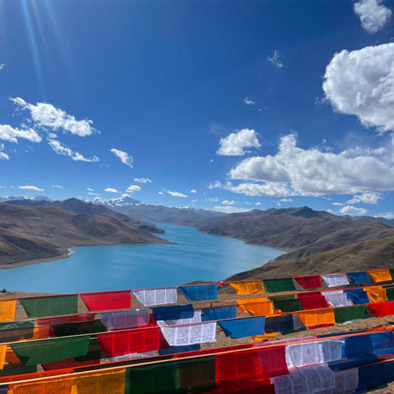 Five-color Windhorse prayer flags — view 10