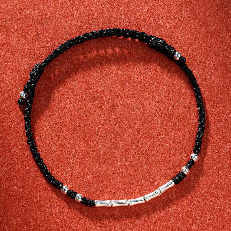 Handwoven Multicolor Bamboo Cord Bracelet — view 14