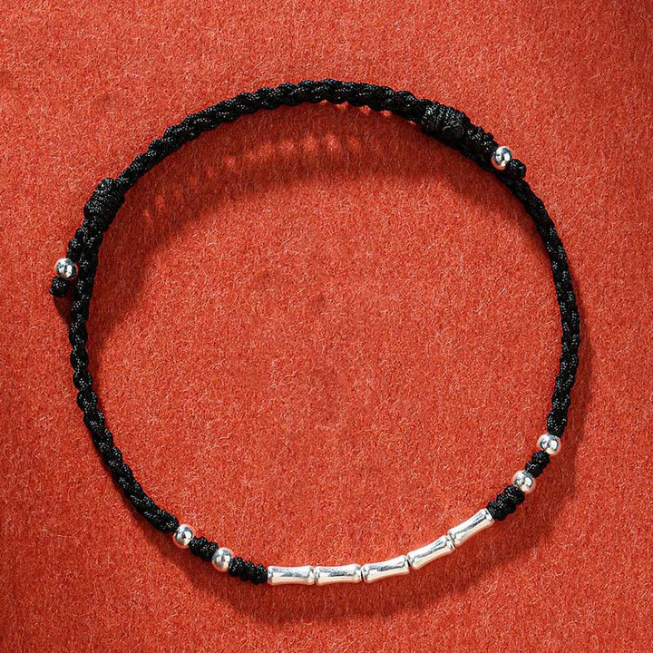 Handwoven Multicolor Bamboo Cord Bracelet — view 14