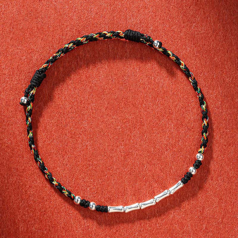 Handwoven Multicolor Bamboo Cord Bracelet — view 11