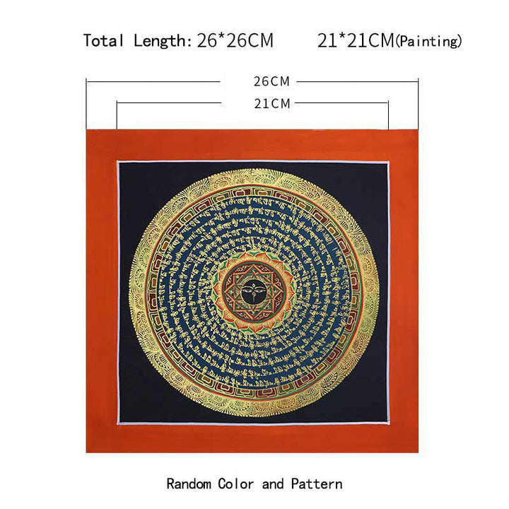 Buddha Stones Tibetan Handmade Thangka Painting Spiritual Blessing Blind Box Random Color Pattern Tibetan Thangka BS 11