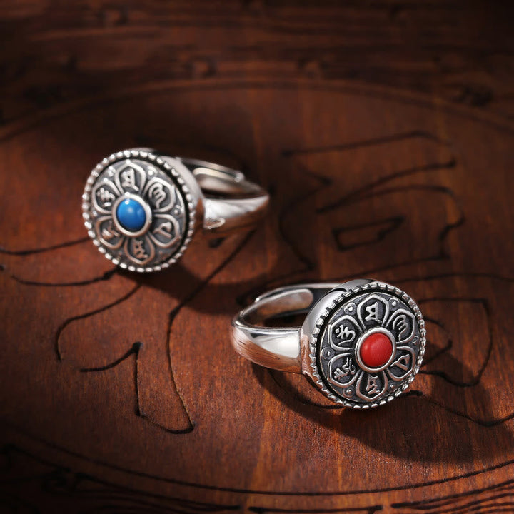 Tibetan mantra rotatable ring — view 16