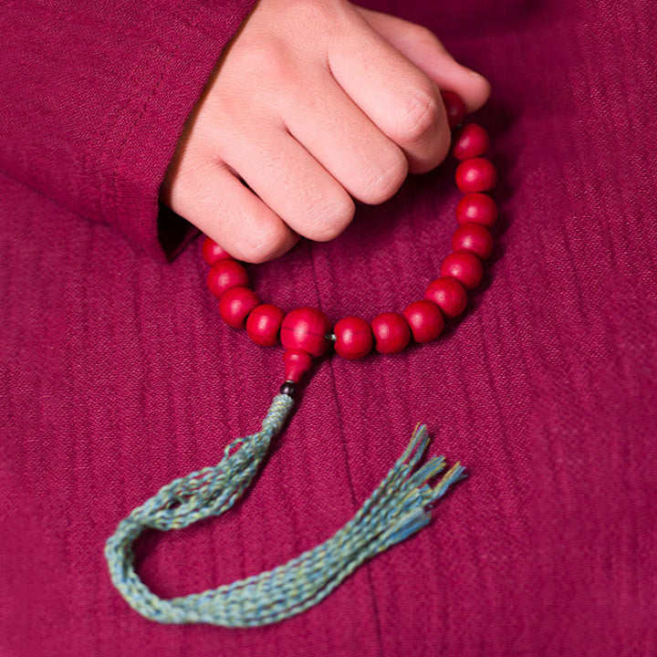 Abelia Biflora Wood Off Wrist Mala — main product view