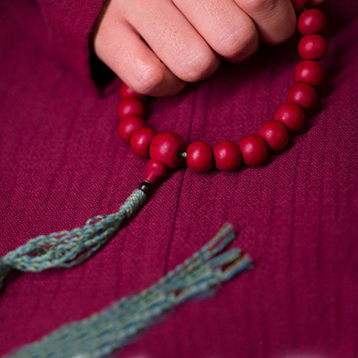 Abelia Biflora Wood Off Wrist Mala — product view 7