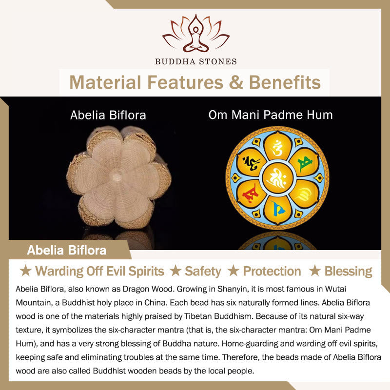 Abelia Biflora Wood Off Wrist Mala — product view 12