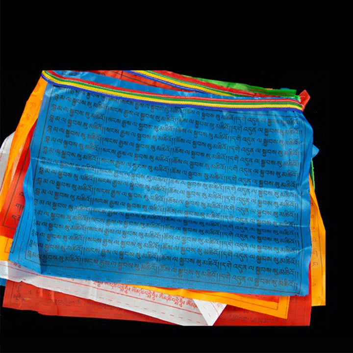 Buddha Stones Tibetan 5 Colors Windhorse Blessing Outdoor 20 Pcs Prayer Flag TIBETAN PRAYER FLAGS buddhastoneshop 9