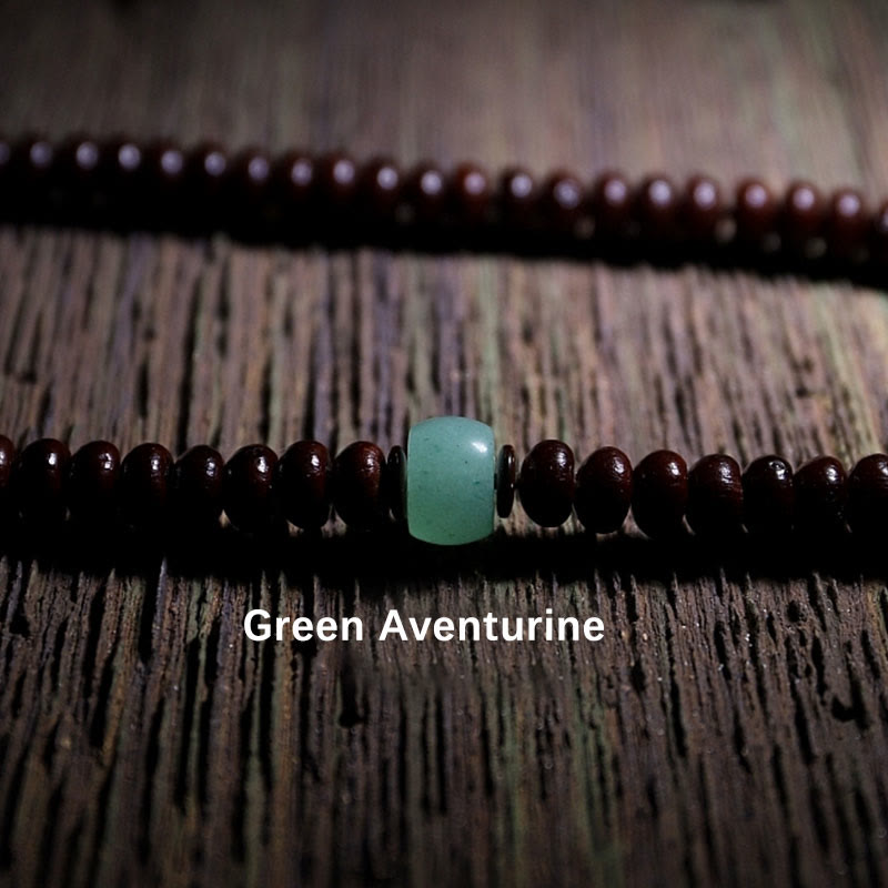 Purple Bodhi seed and Dzi bead mala bracelet — view 7
