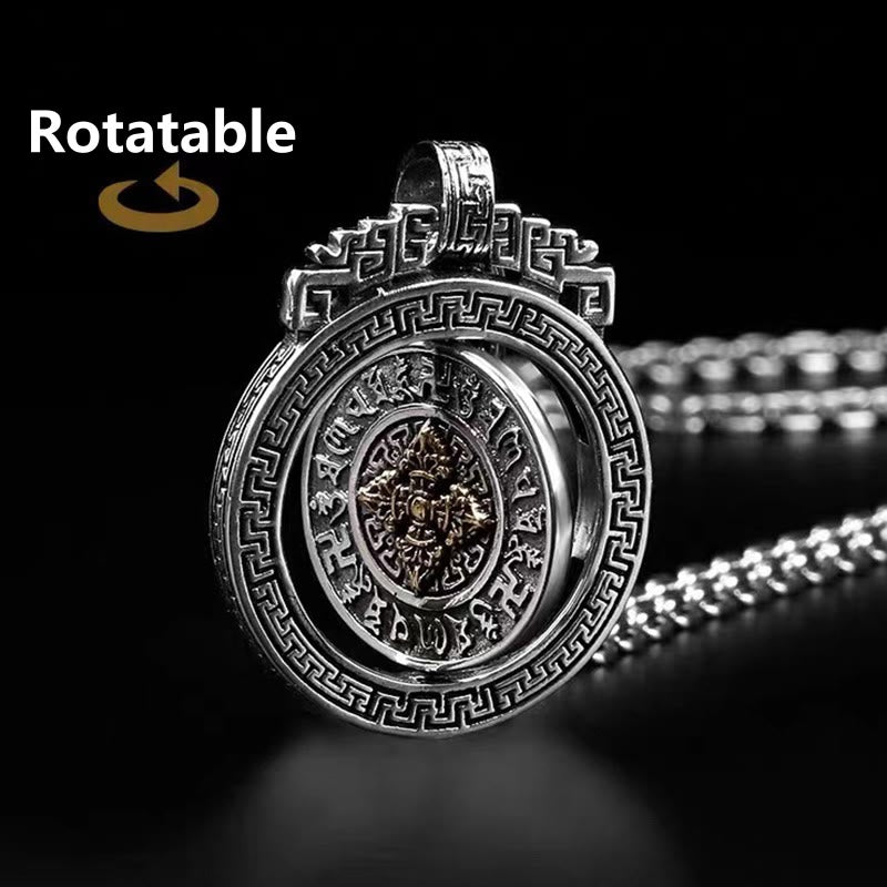 Tibetan double Dorje rotatable pendant — view 9