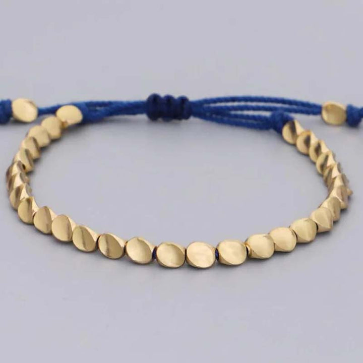 Three-piece copper bead cord bracelet set — view 8