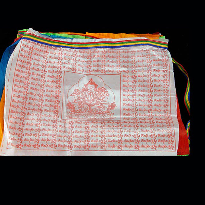 Buddha Stones Tibetan 5 Colors Windhorse Blessing Outdoor 20 Pcs Prayer Flag TIBETAN PRAYER FLAGS buddhastoneshop 16