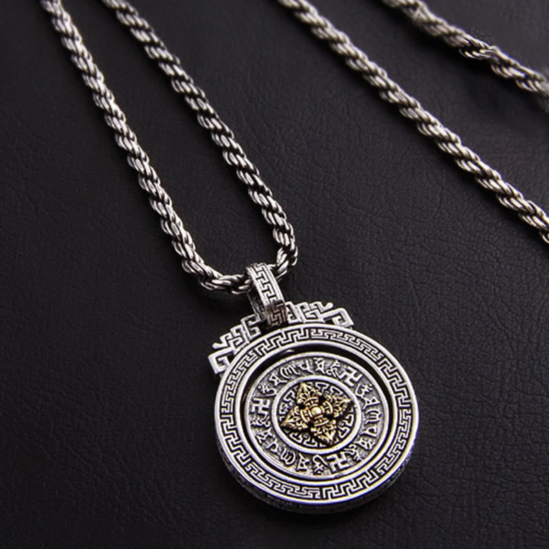 Tibetan double Dorje rotatable pendant — view 7