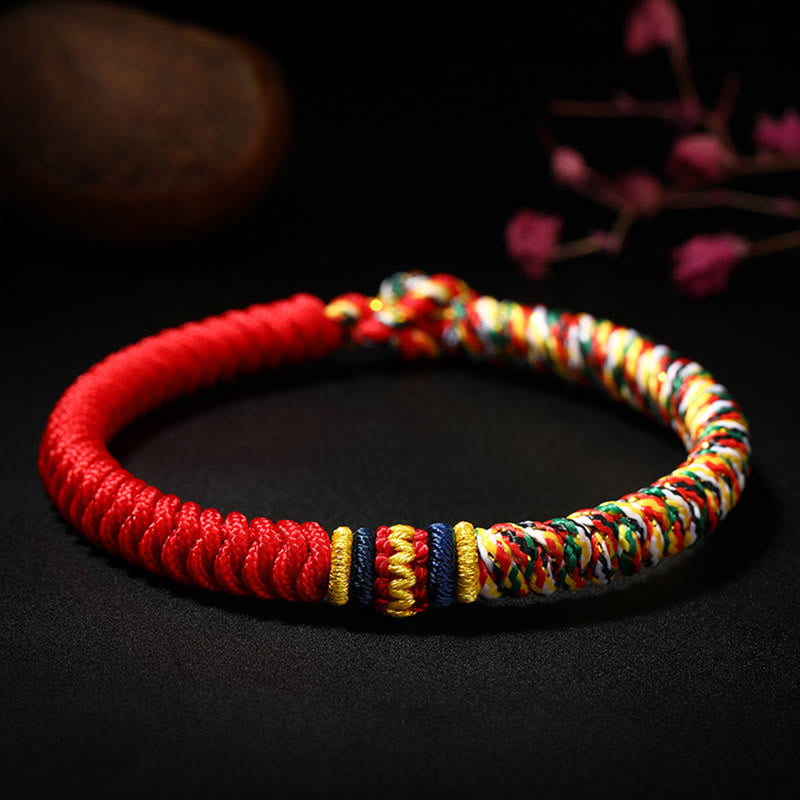 Handwoven multicolor King Kong knot bracelet — view 1