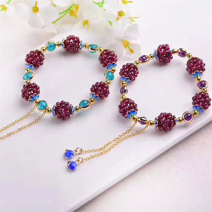 Buddha Stones Tibetan Garnet Calm Bracelet Bracelet BS 13