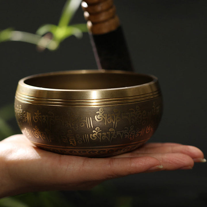 Tibetan meditation singing bowl set — view 4