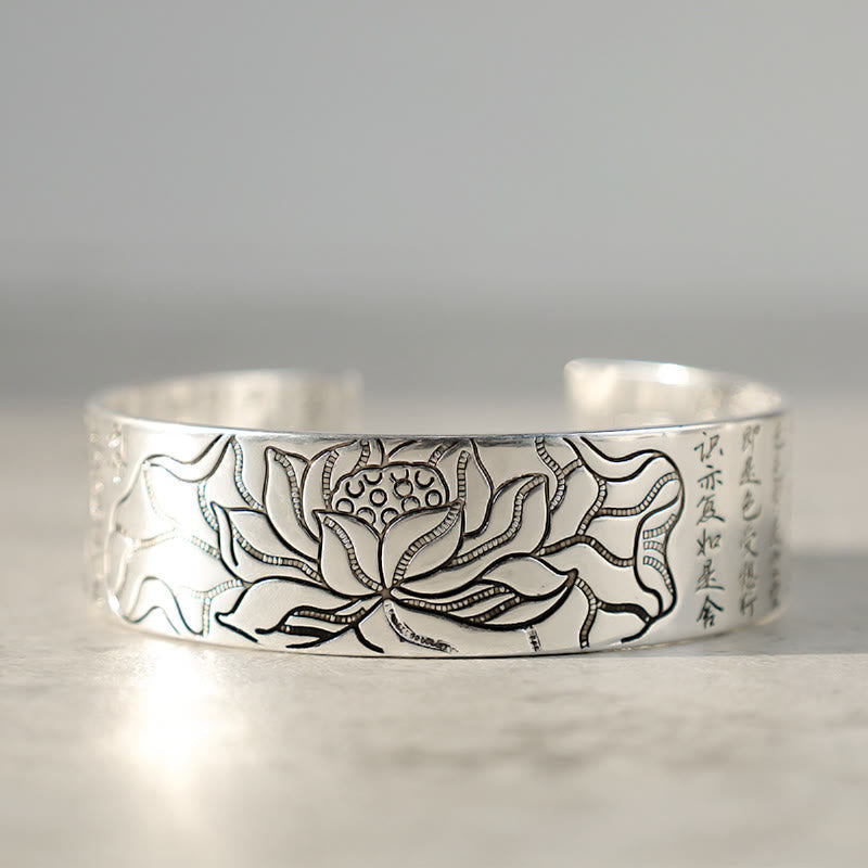 Lotus white copper adjustable bracelet — view 4