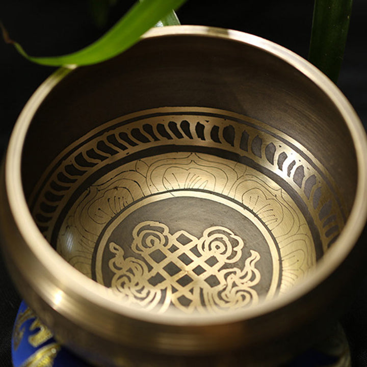 Tibetan meditation singing bowl set — view 6