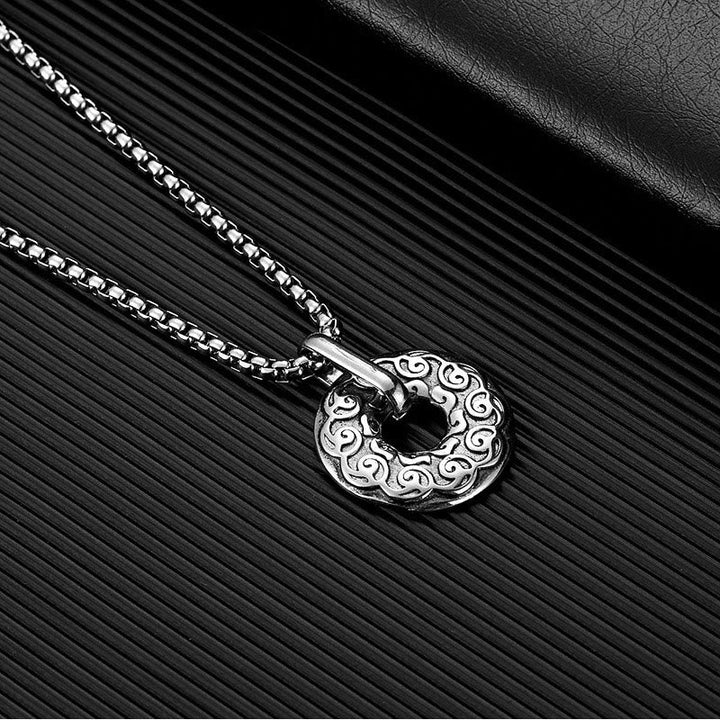 Om Mani Padme Hum peace buckle necklace — view 5
