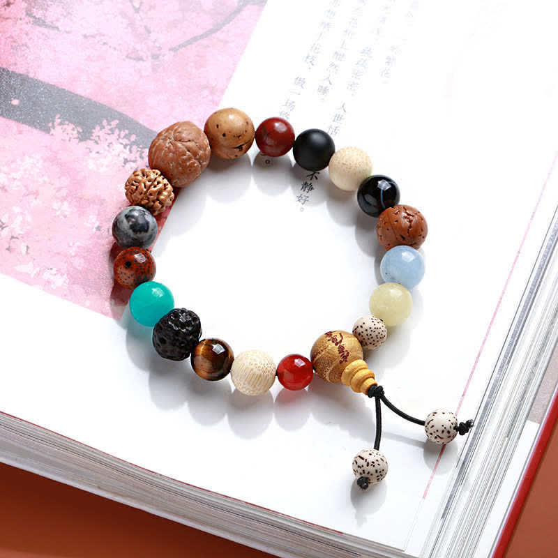Bodhi Seed Agate Wrist Mala — main product view