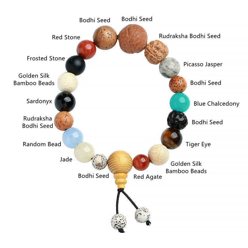Bodhi Seed Agate Wrist Mala — product view 7