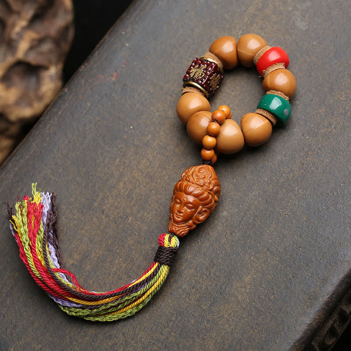 Bodhi Seed Avalokiteshvara Fu Character Tactile Meditation Beads — product view 2