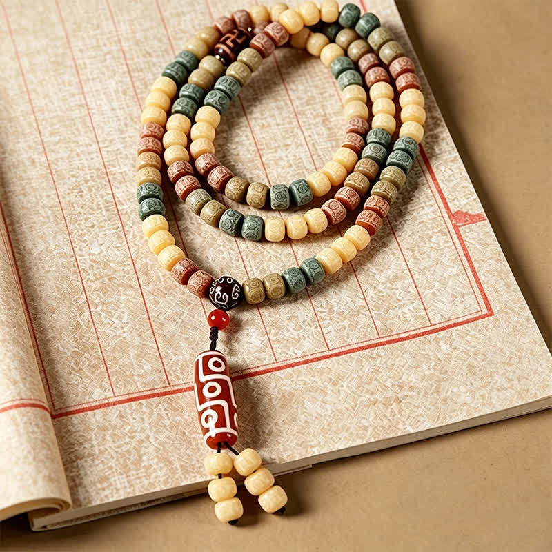 Bodhi Seed Hand-Woven Vintage 108-Bead Mala — product view 4